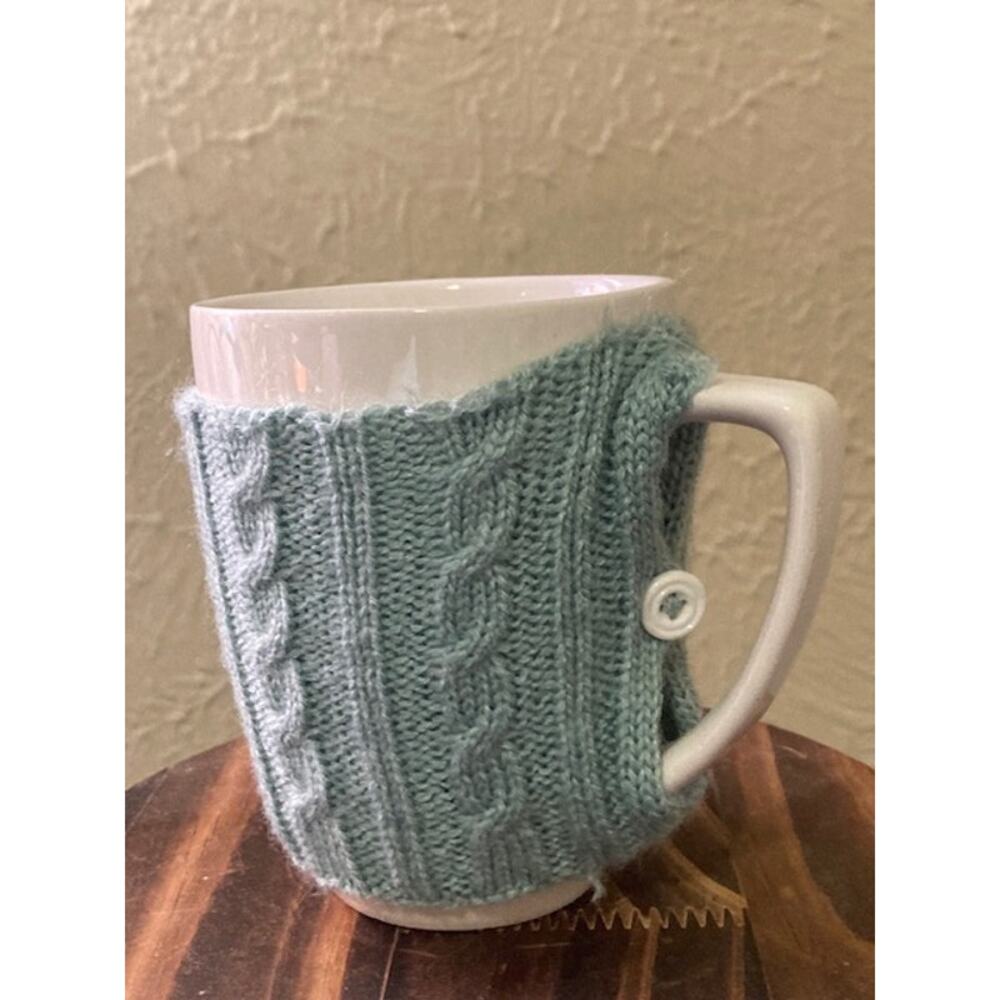 Ceramic Cable Knit SWEATER Mug - Cozy Winter Coffee Cup